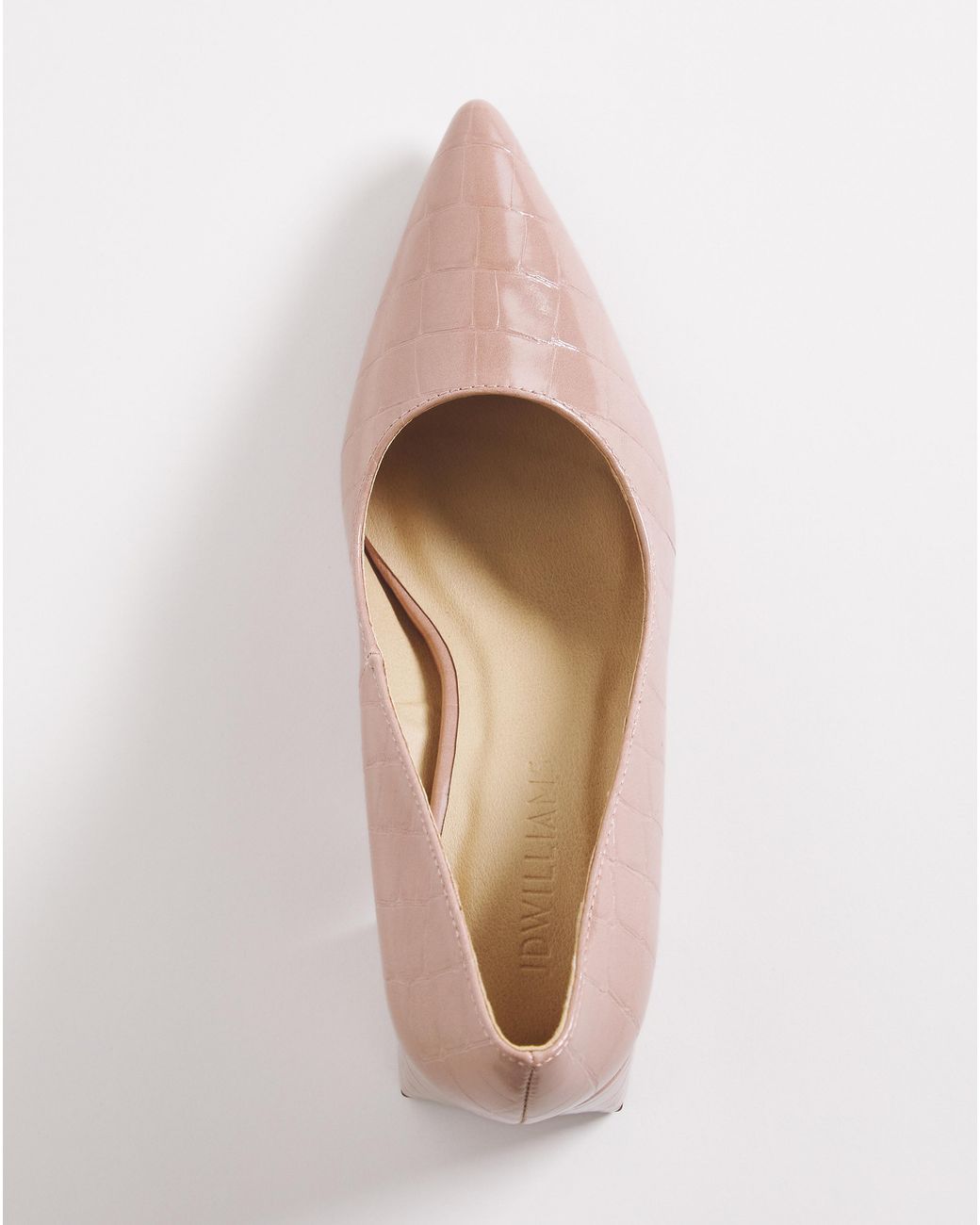 JD Williams Pink Croc Heeled Shoe E Fit