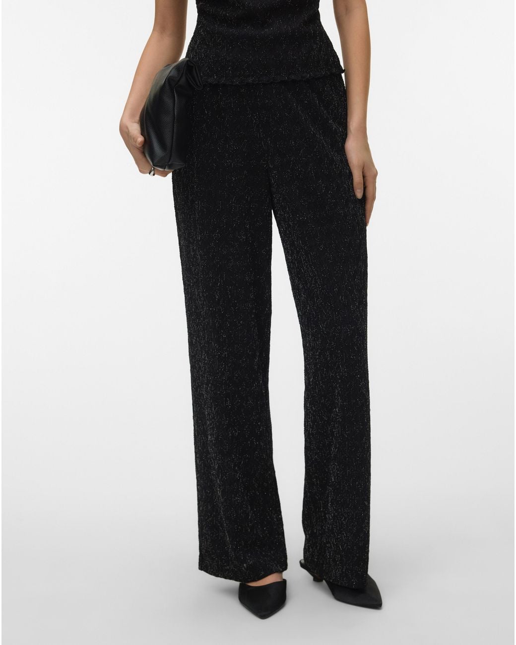 Vero Moda Black Kali High Straight Trouser