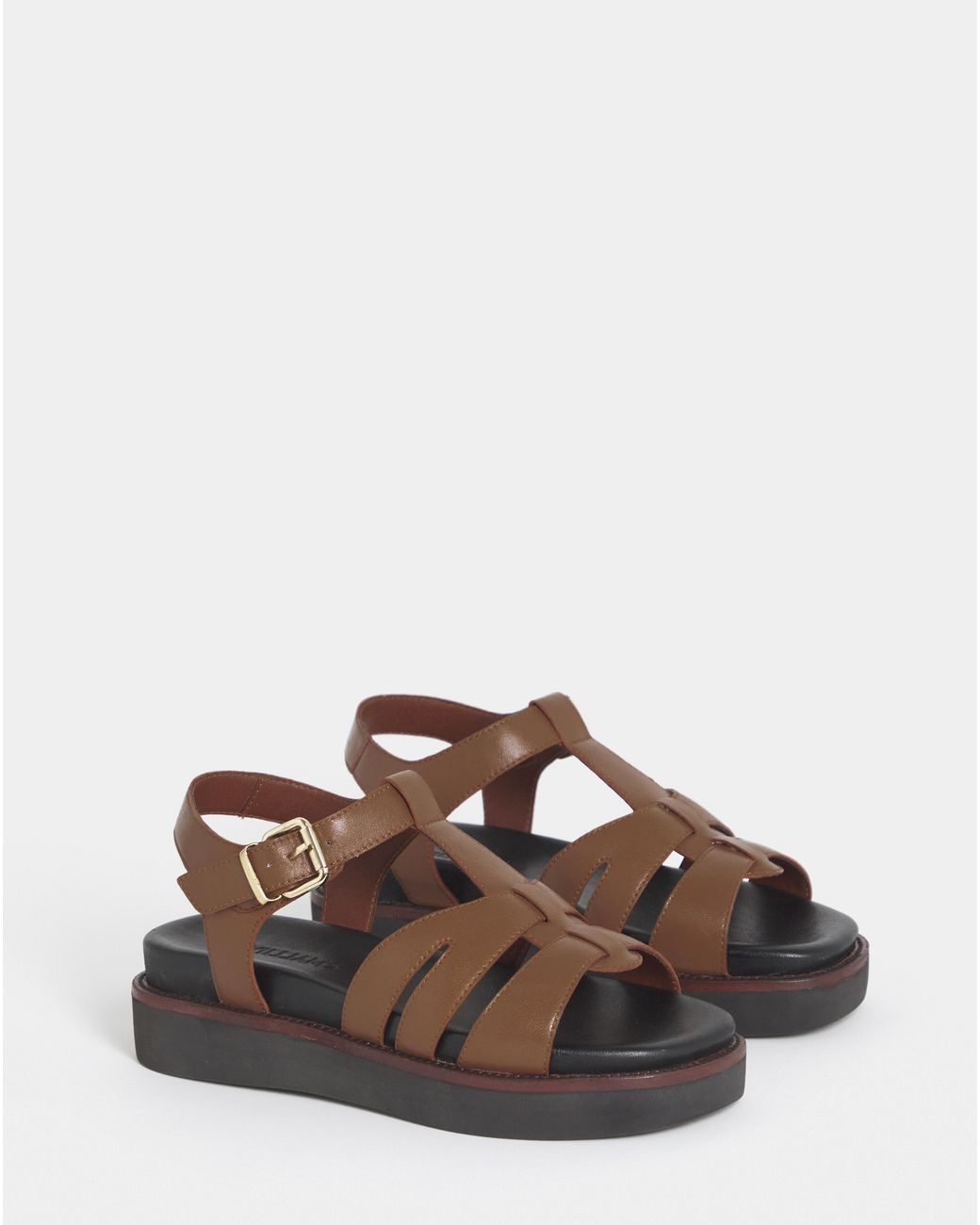 JD Williams Natural T Bar Fisherman Sandal Wide
