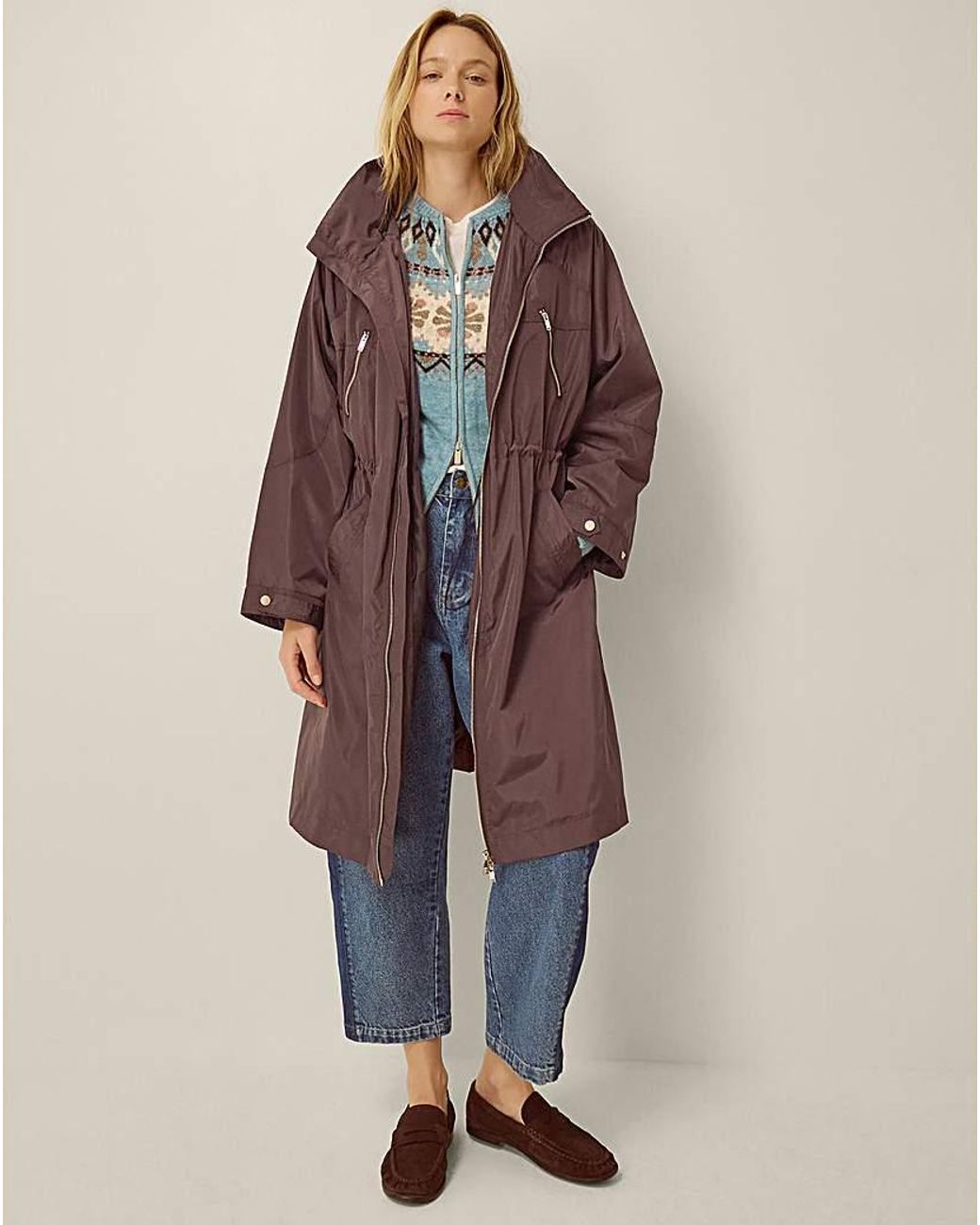 Monsoon Brown Rosalind Parka Jacket