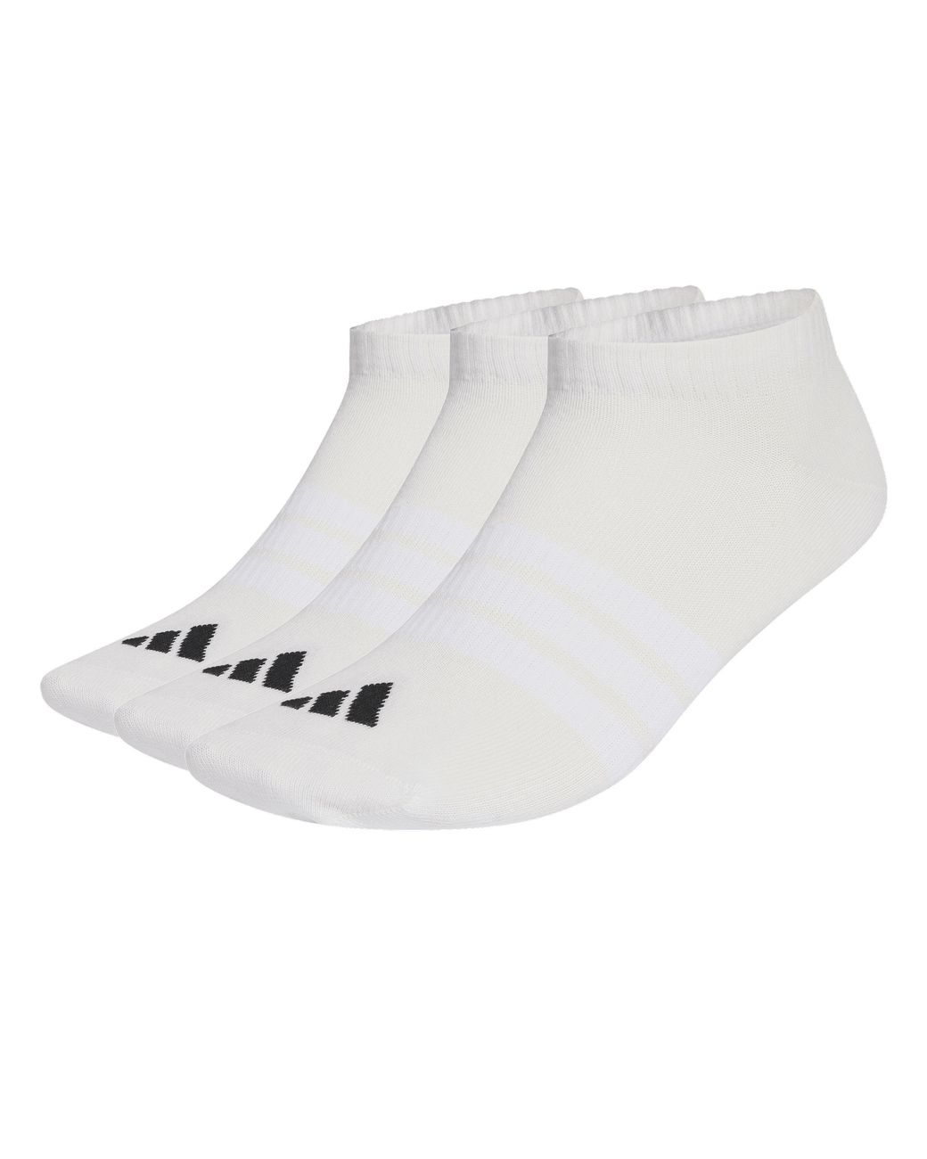 Adidas White Essential 3 Pack Trainer Socks