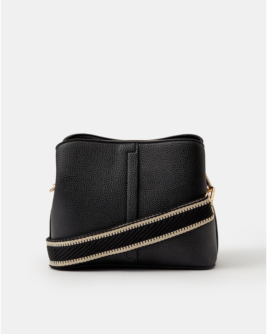 Accessorize Black Webbing Strap Crossbody Bag