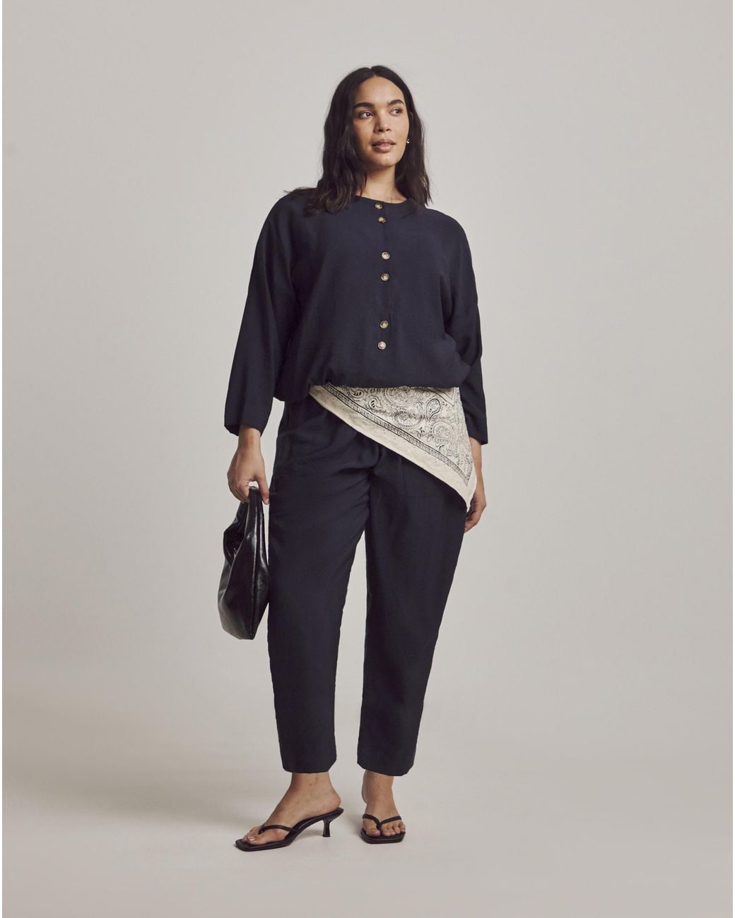 Julipa Blue Tapered Pull On Trousers
