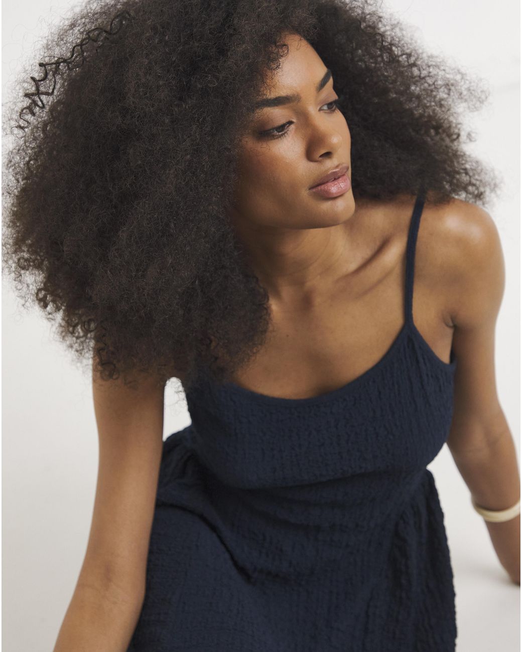 Vila Blue Midi Strap Dress