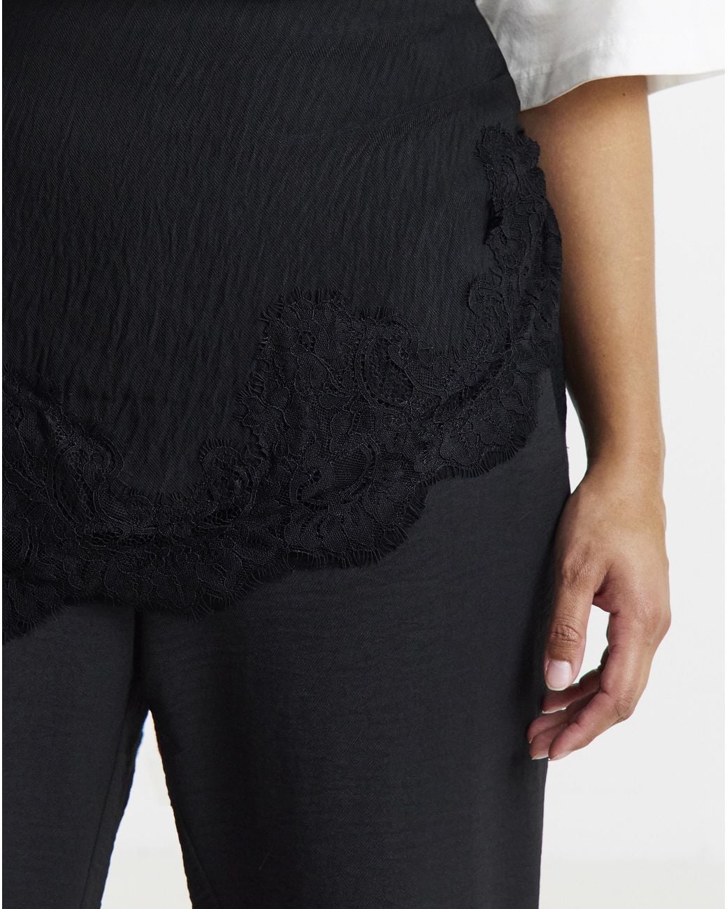 Simply Be White Skirt Overlay Trousers
