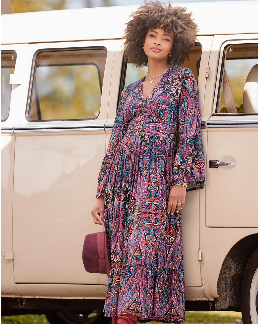 Joe Browns Purple Petite Paisley Maxi Dress