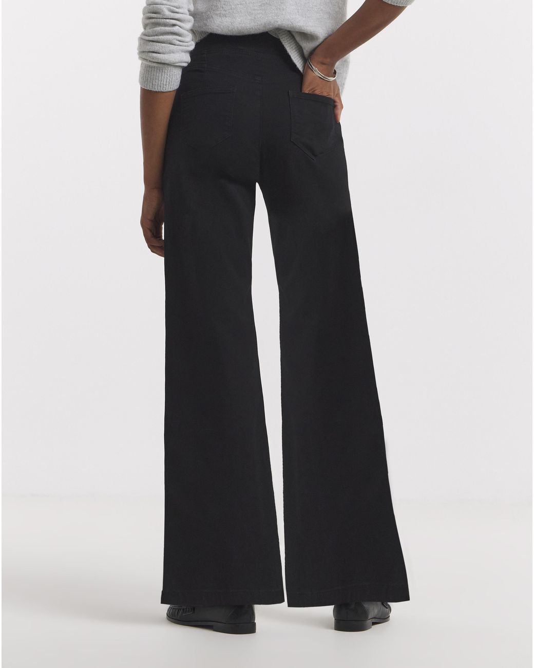 Simply Be White Wide Leg Weekender Jeggings