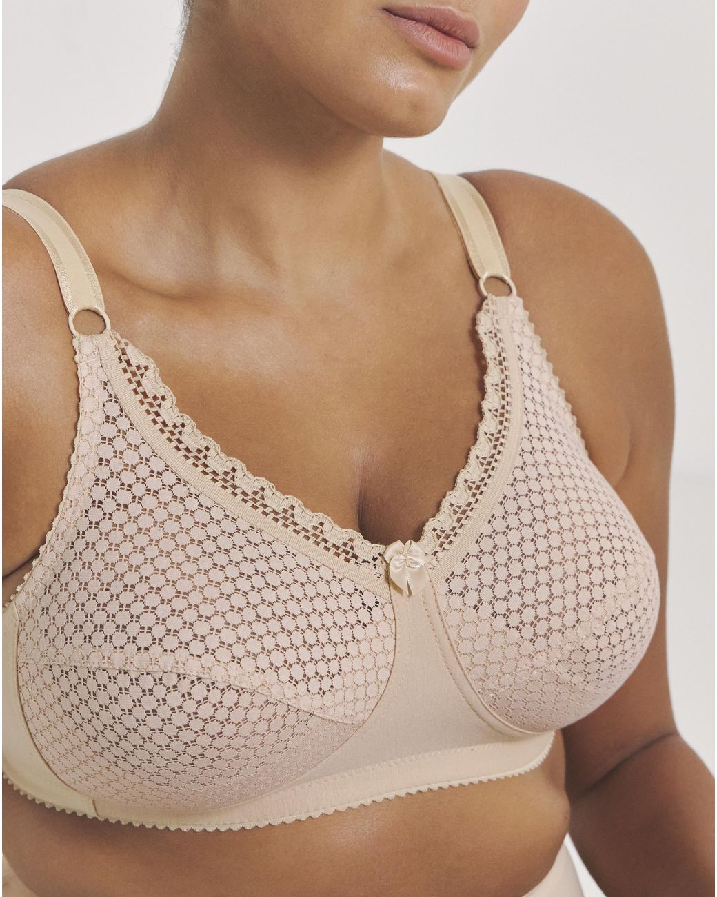 Miss Mary Of Sweden Brown Miss Mary Cotton Dots Bra Skintone