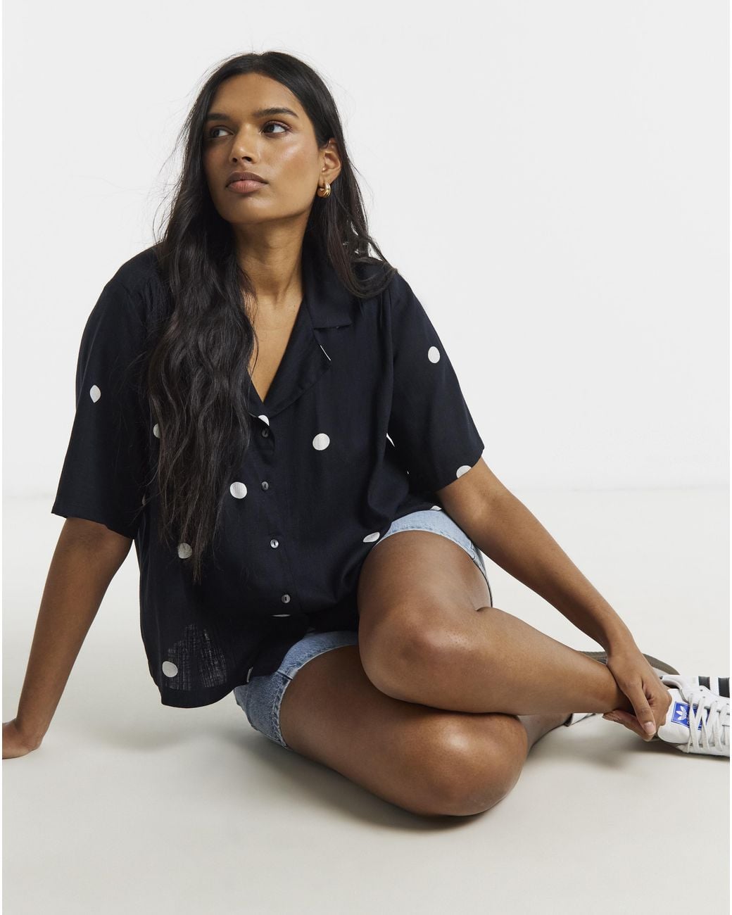Simply Be Blue Boxy Half Sleeve Shirt