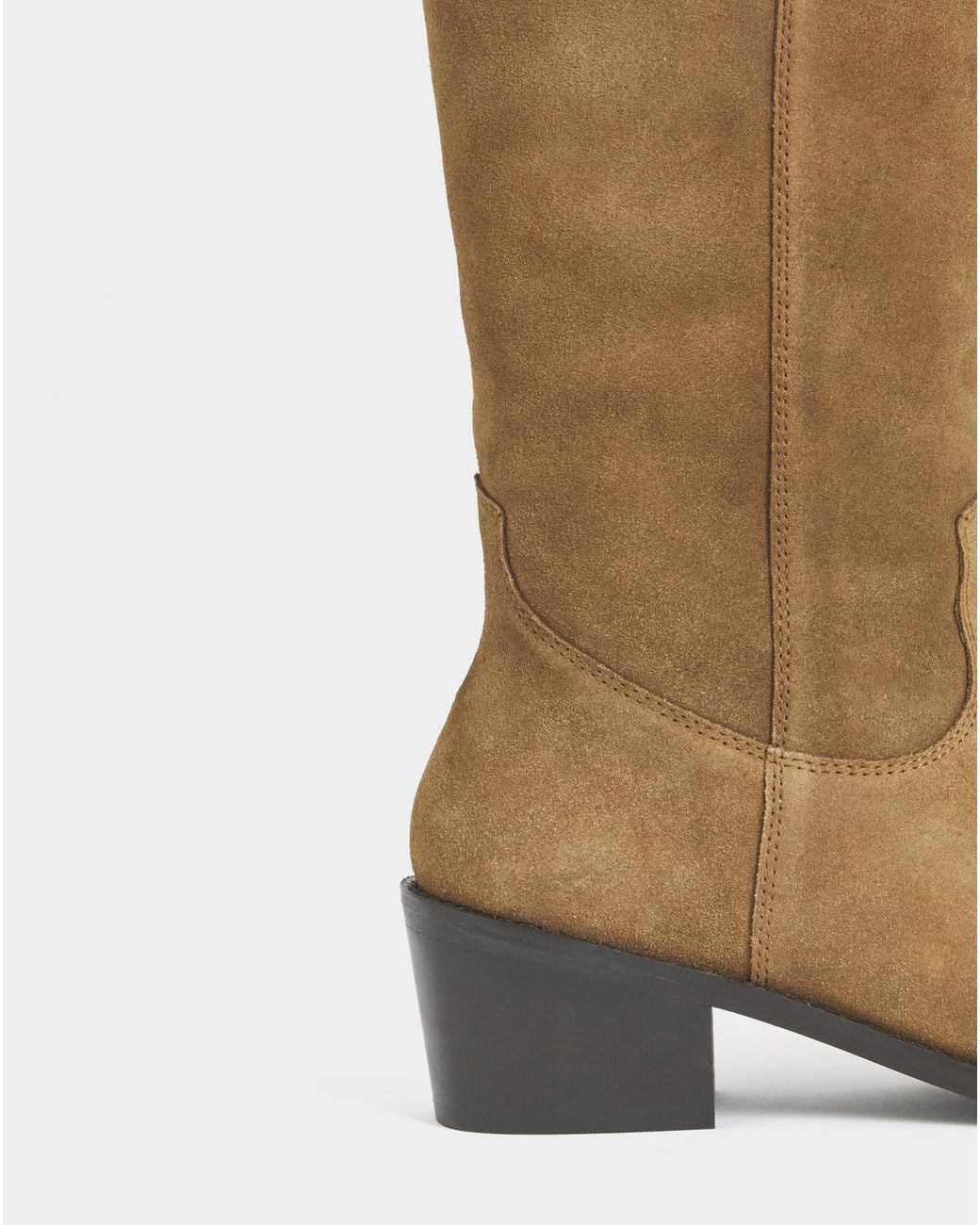 JD Williams Purple Suede Knee Western Boot Wide