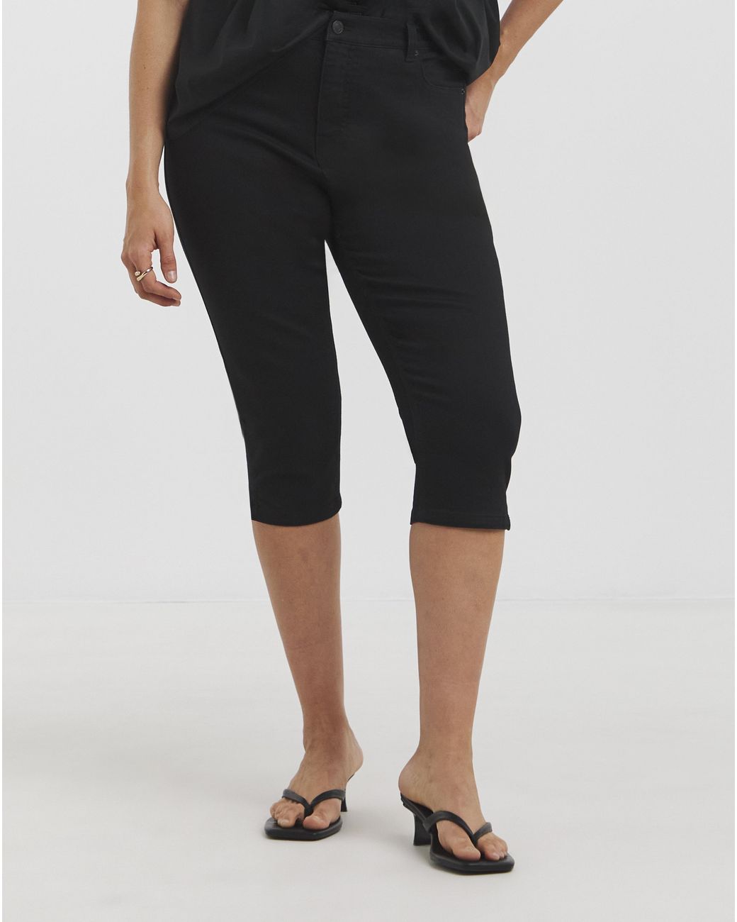 Simply Be Blue Stretch Denim Capri Jeans