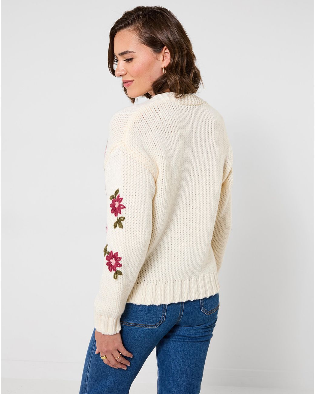Joe Browns Metallic Floral Embroidered Cardigan