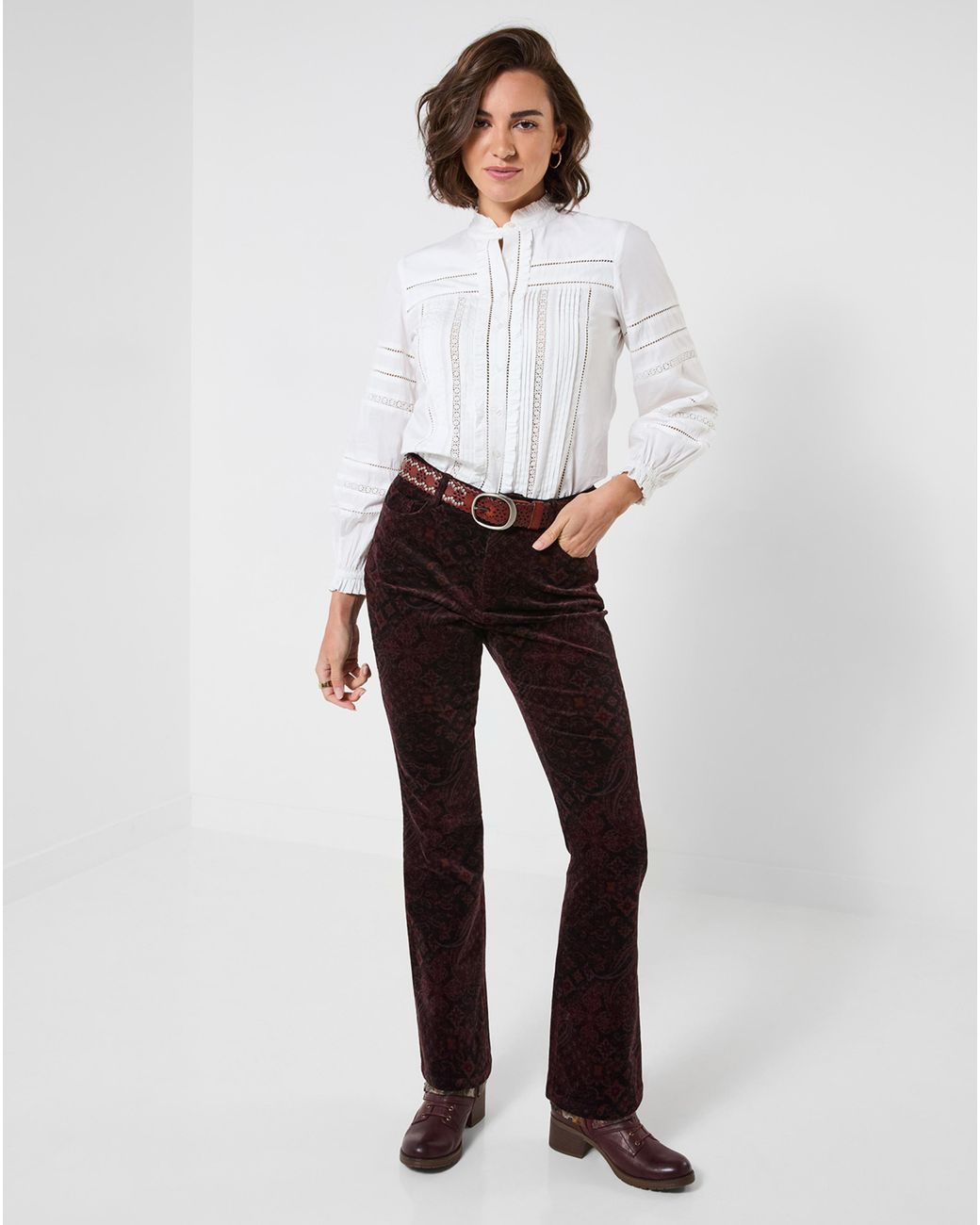 Joe Browns Brown Printed Moleskin Trouser