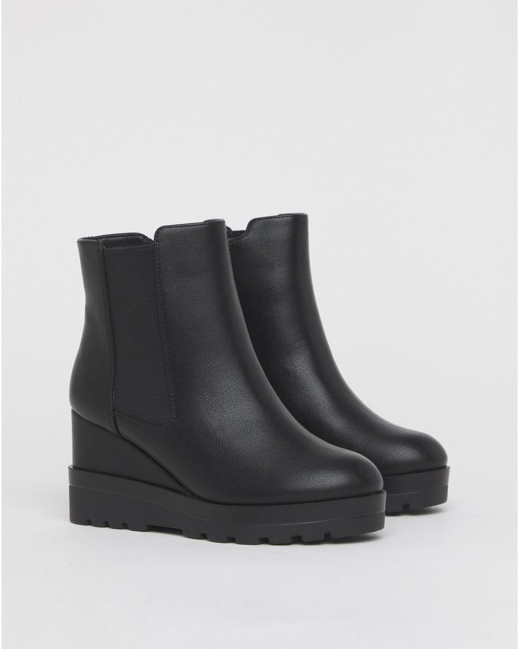 Simply Be Green Wedge Ankle Chelsea Boot Wide
