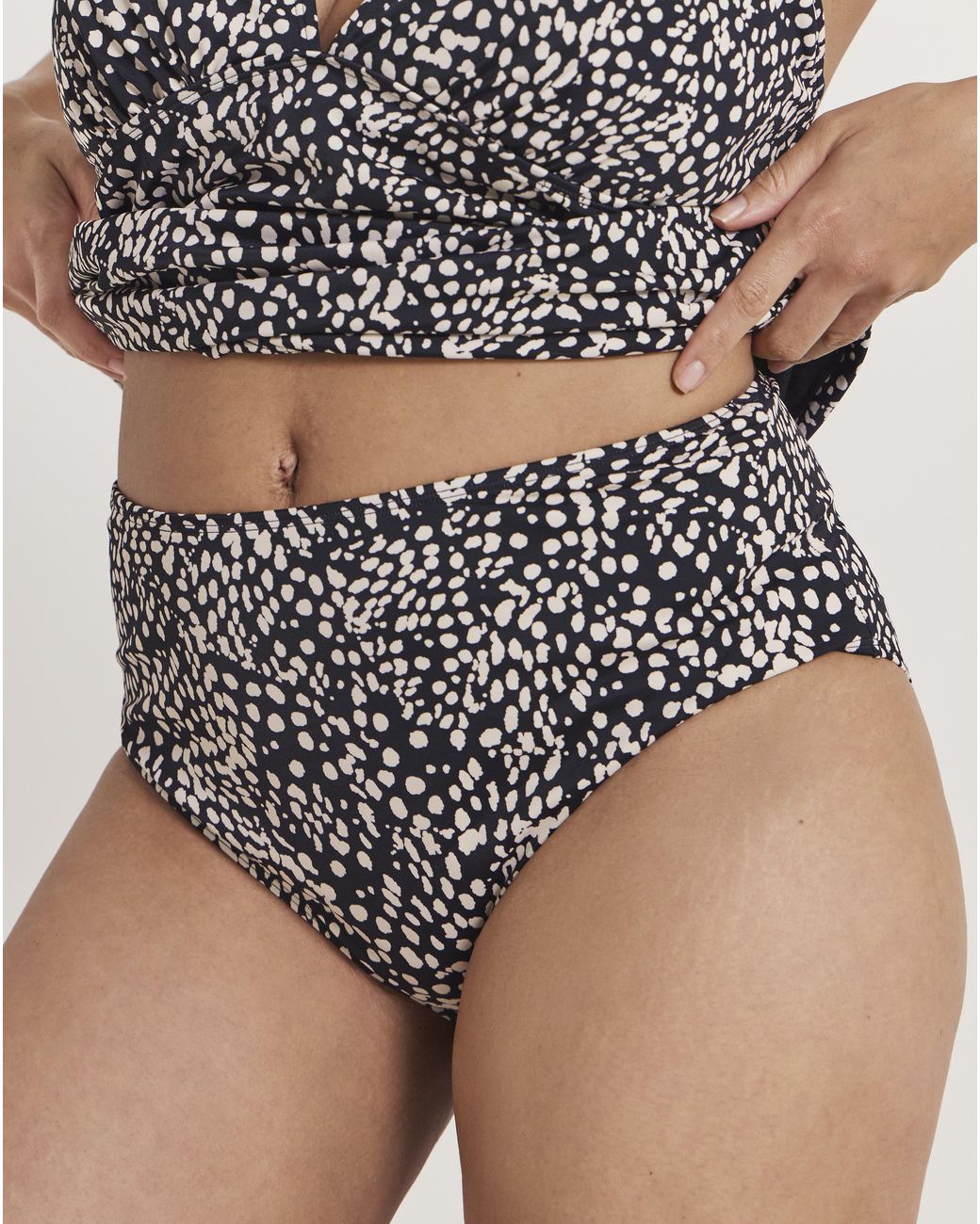 Simply Be Black Value 2 Pack High Waist Bikini Bottoms