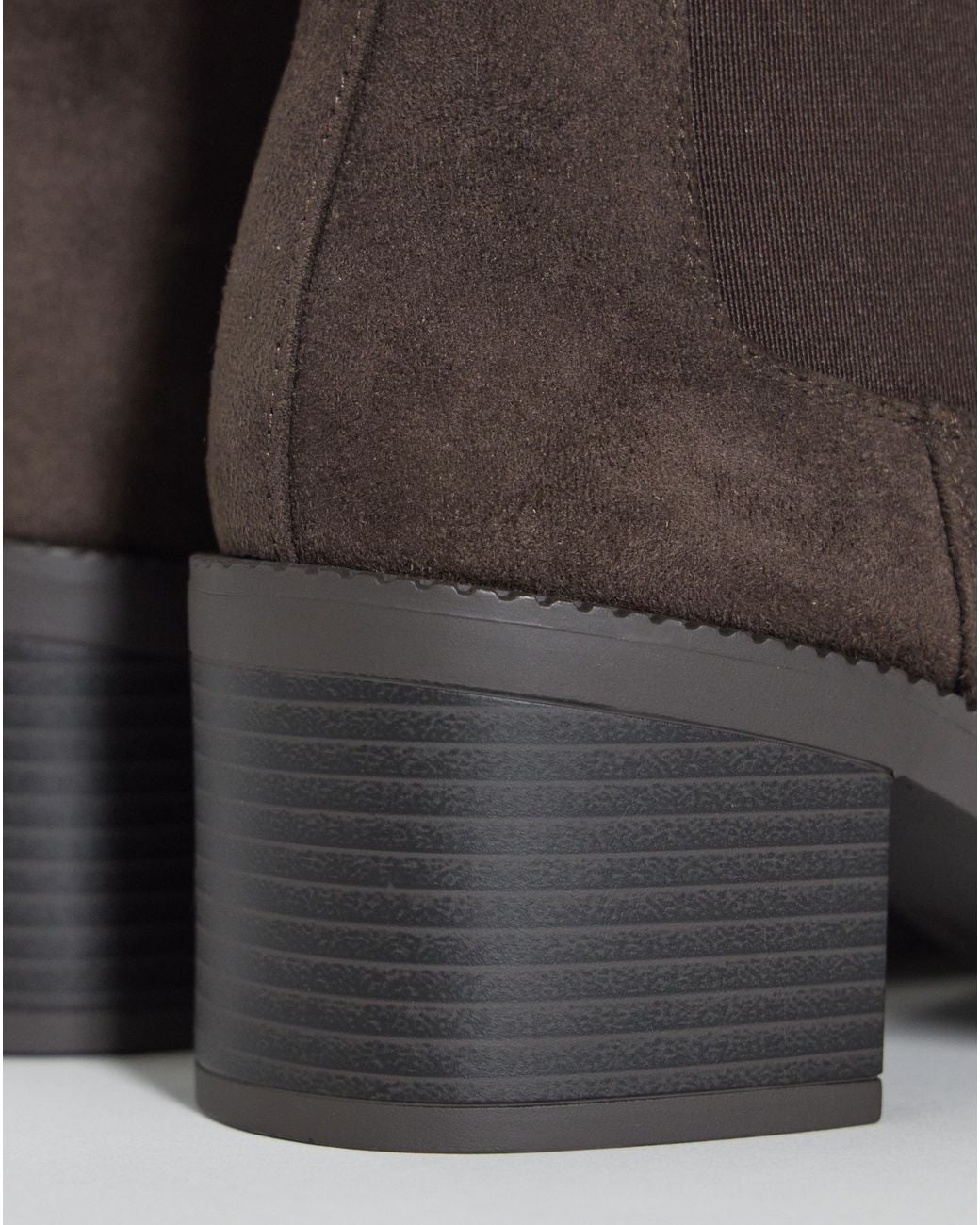 Simply Be Brown Block Heel Chelsea Boot Wide
