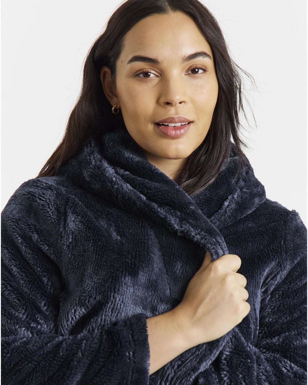 Figleaves Blue Luxe Plush Robe