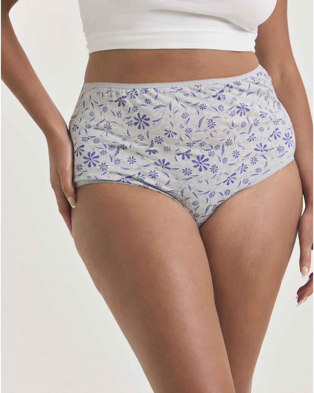 Pretty Secrets Gray 7 Pack Full Fit Knickers