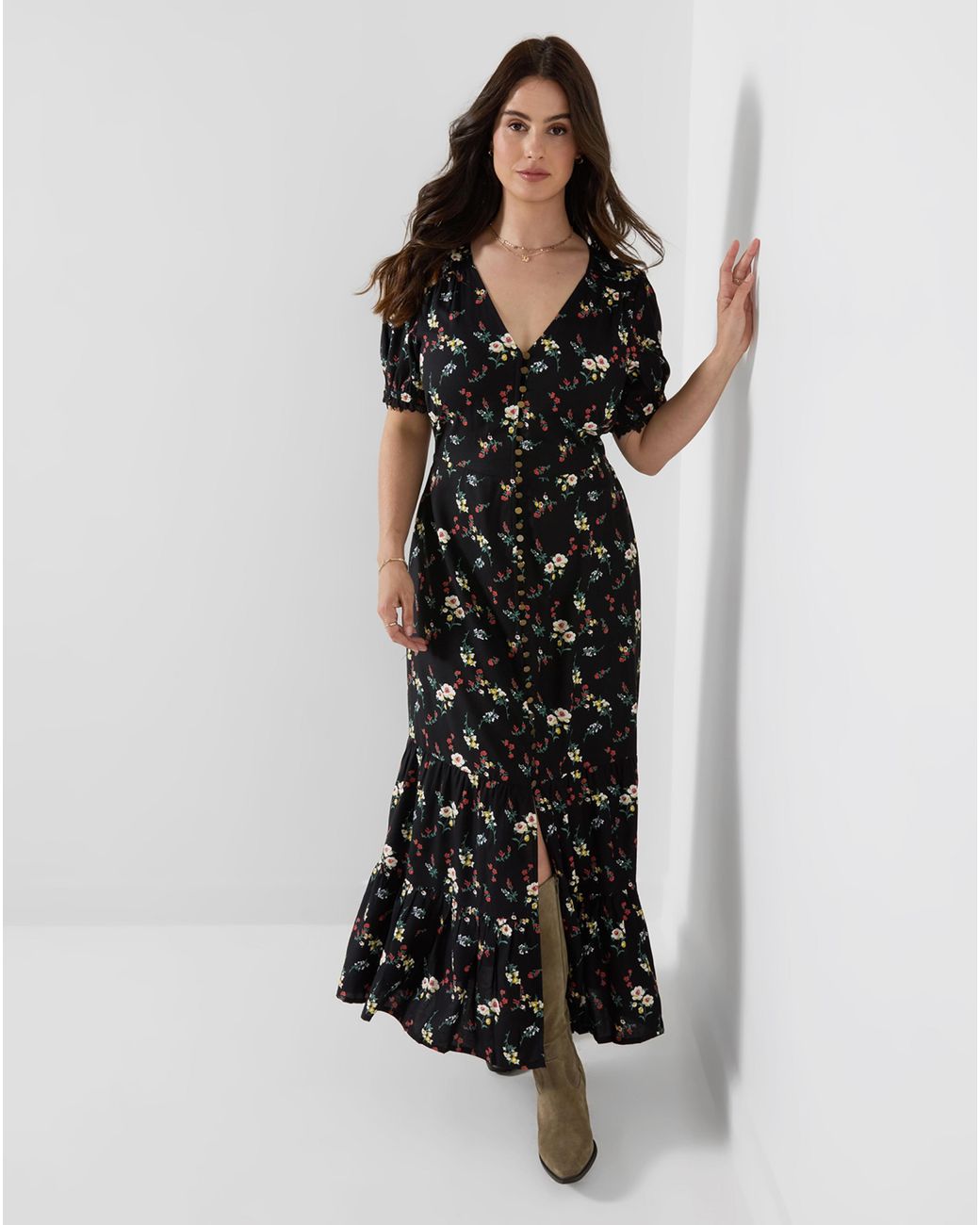 Joe Browns Black Button Through Maxi Dress