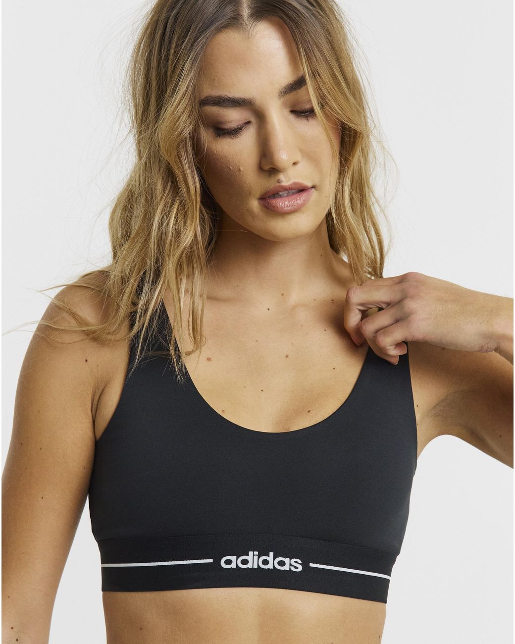 Adidas Black Hyperglam Light Support Bra