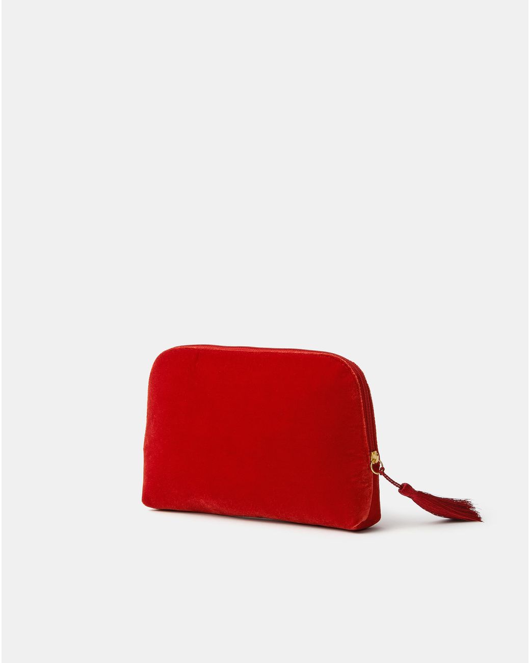 Accessorize Red Cherry Velvet Pouch