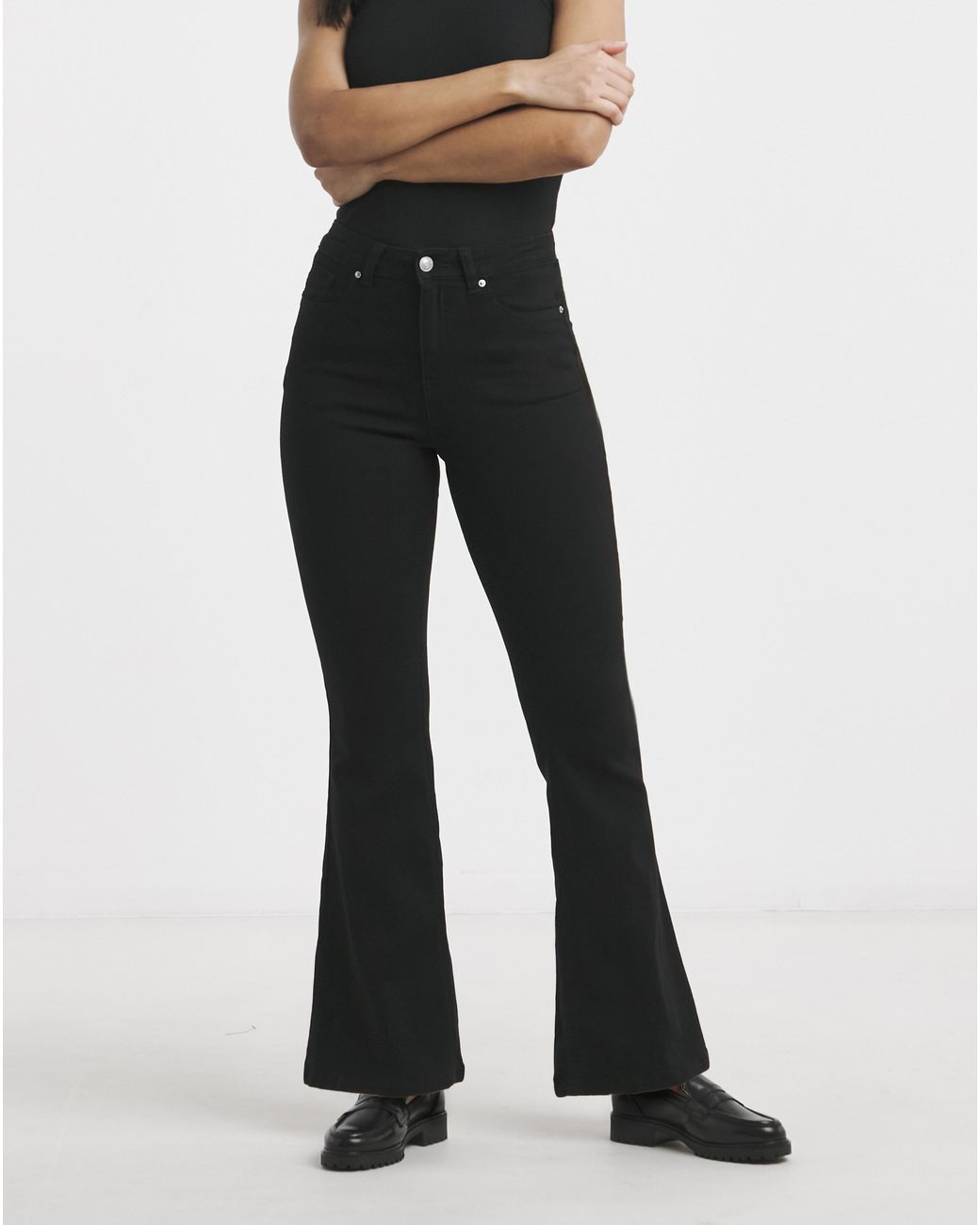 Simply Be Blue Flared Highwaist Super Stretch