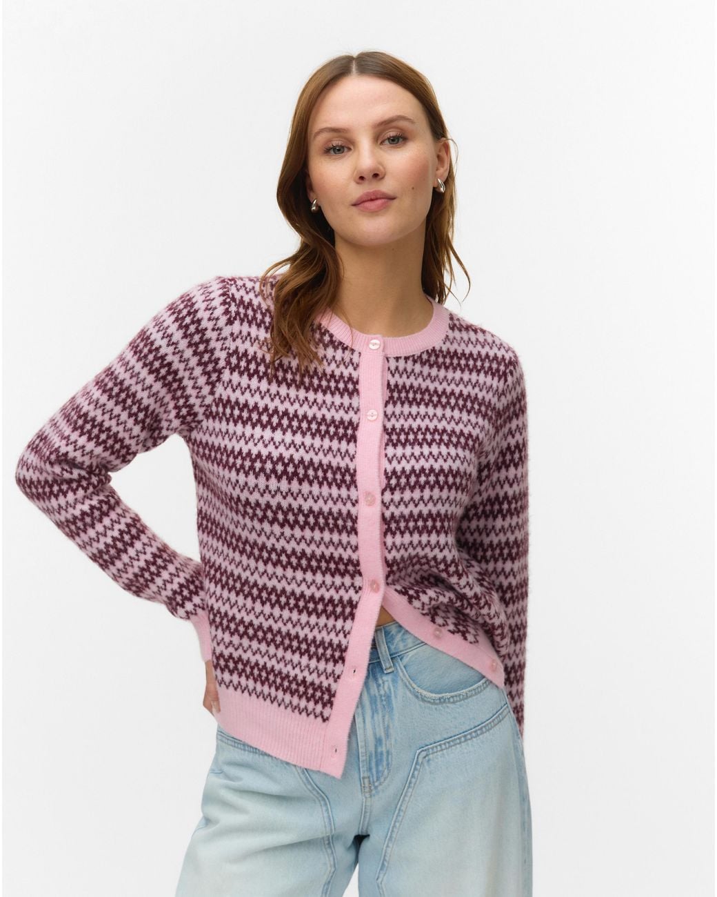 Vero Moda Purple Birch O-Neck Cardigan