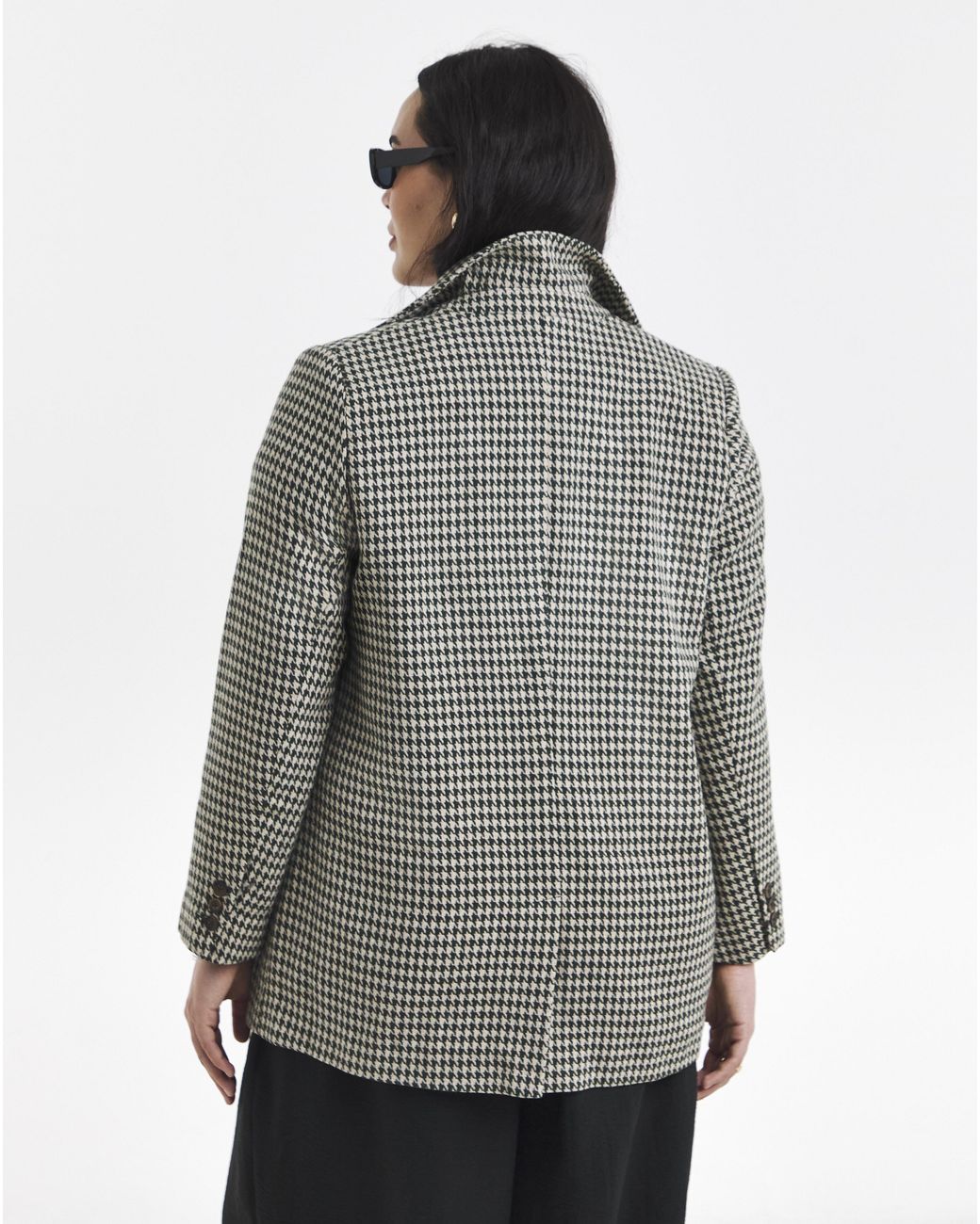 Simply Be White Houndstooth Blazer