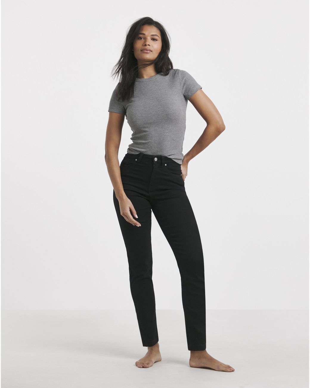Simply Be Black Slim Highwaist Super Stretch Jeans
