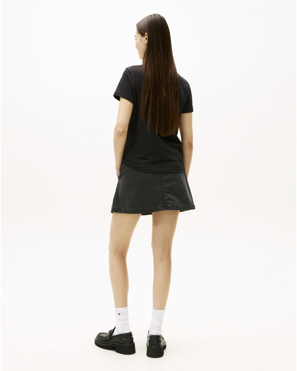 Tommy Hilfiger Black Embellished Flag T-Shirt