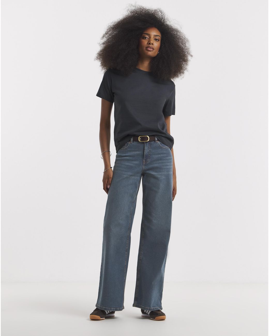 Simply Be Blue 24/7 Wide Leg Jeans
