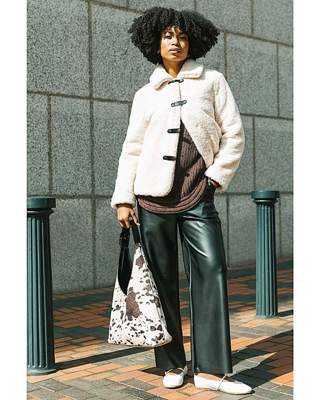 Roman Green Roman Textured Borg Collared Jacket