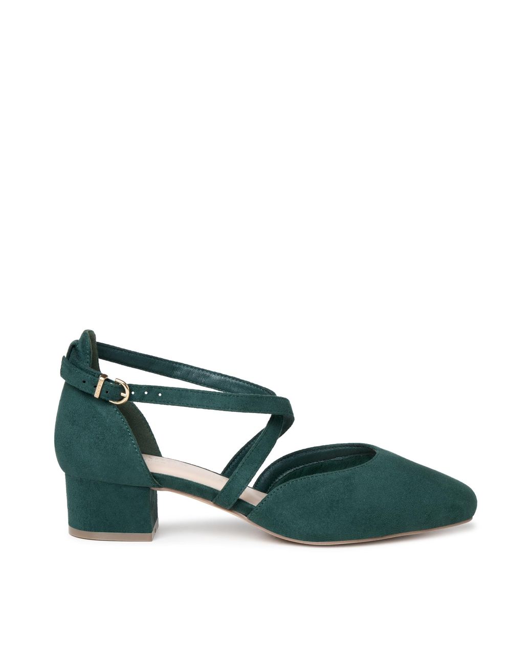 Paradox London Green Gemma Wide Fit Shoes