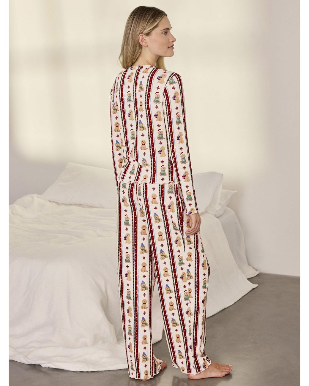 Chelsea Peers Natural Ribbed Cardigan Set