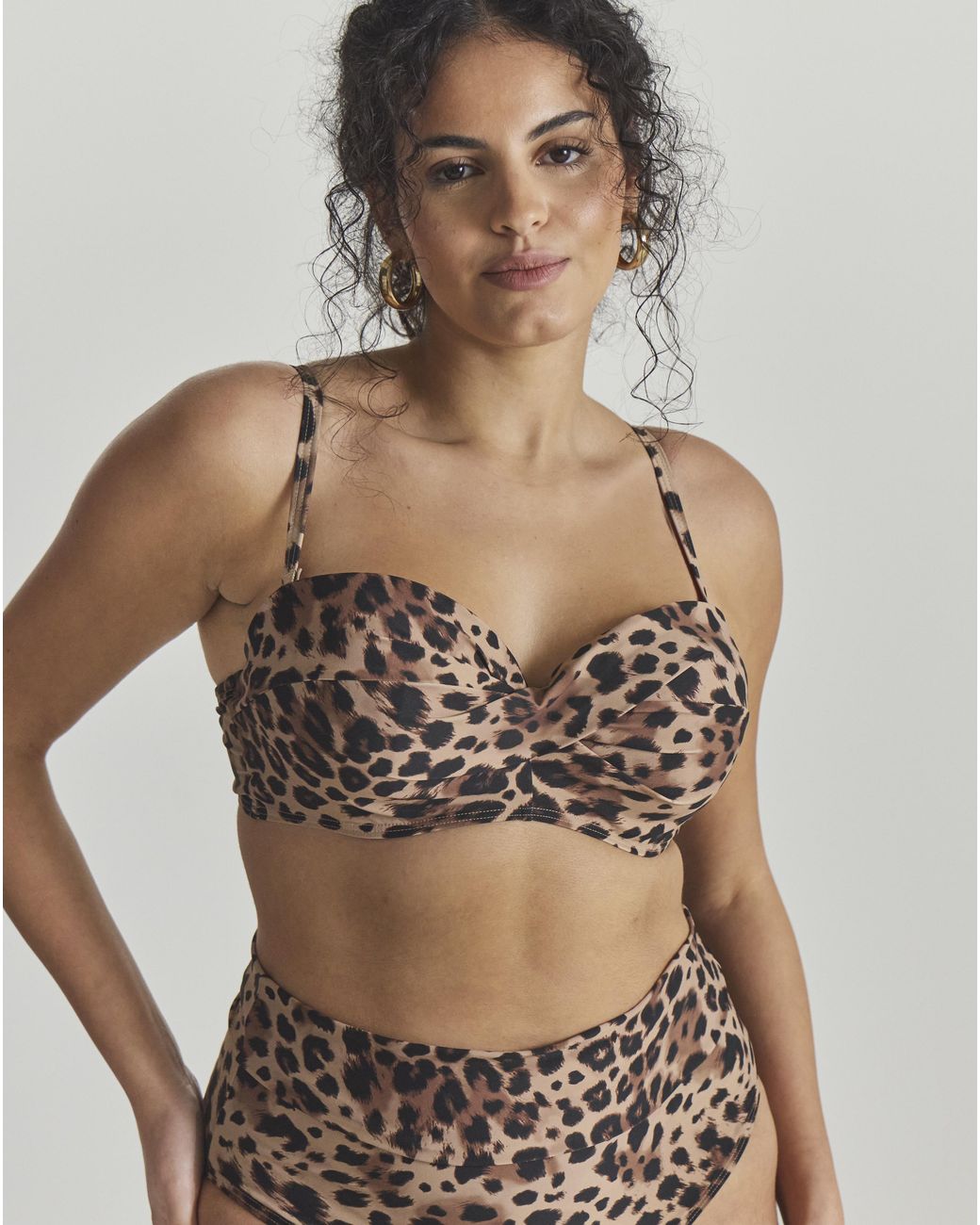 MAGISCULPT Brown Bandeau Bikini Top