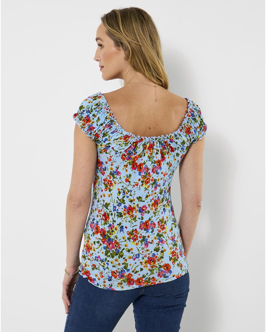 Joe Browns Blue Jb Ditsy Dream Printed Boho Top