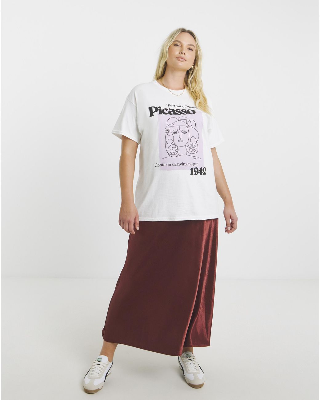 Simply Be White Picasso License T-Shirt
