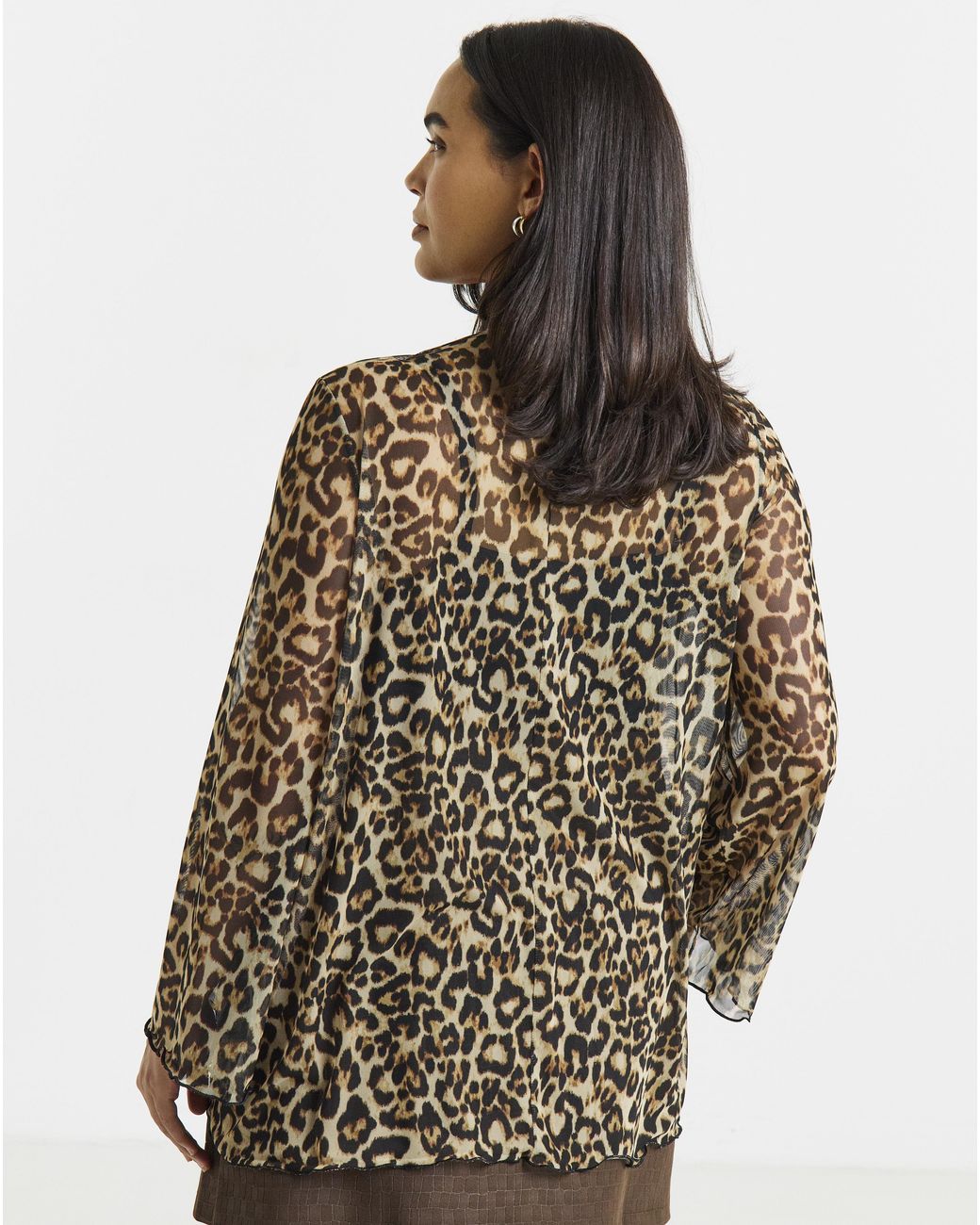 Simply Be Multicolor Printed Mesh Ls Ayshem