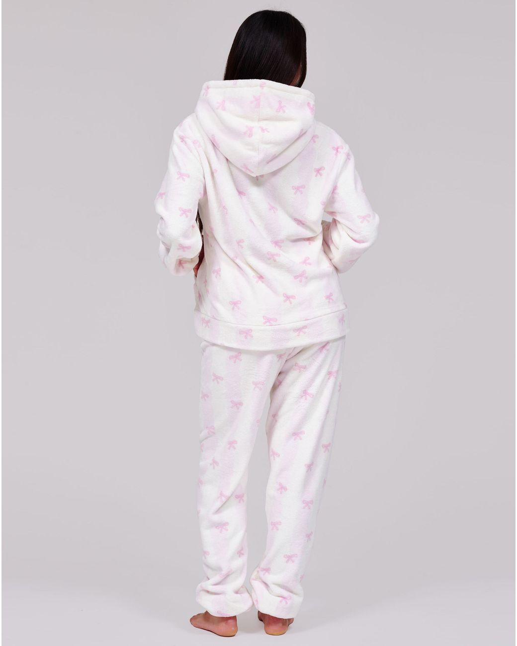 Loungeable Pink Striped Hoodie And Jogger Set