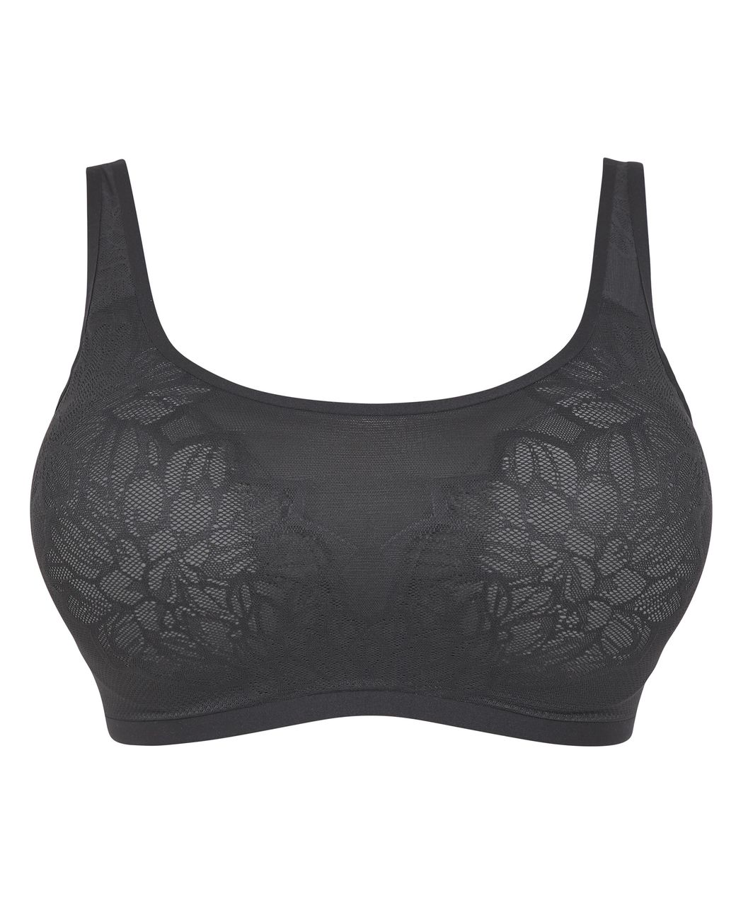 Triumph Black Fit Lace Non Wired Padded Bra