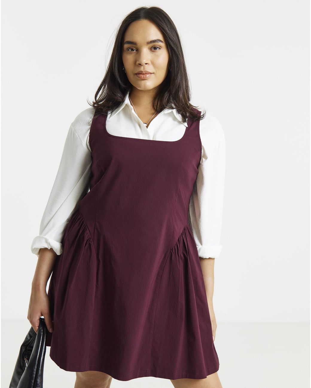 Simply Be Red Seam Detail Dress
