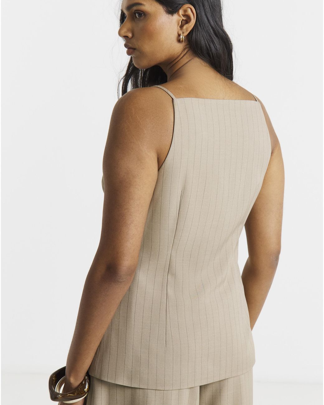 Simply Be Brown Square Neck Waistcoat