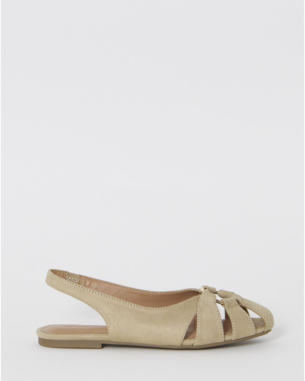 Simply Be Natural Ring Detail Ballerinas Extra Wide Fit