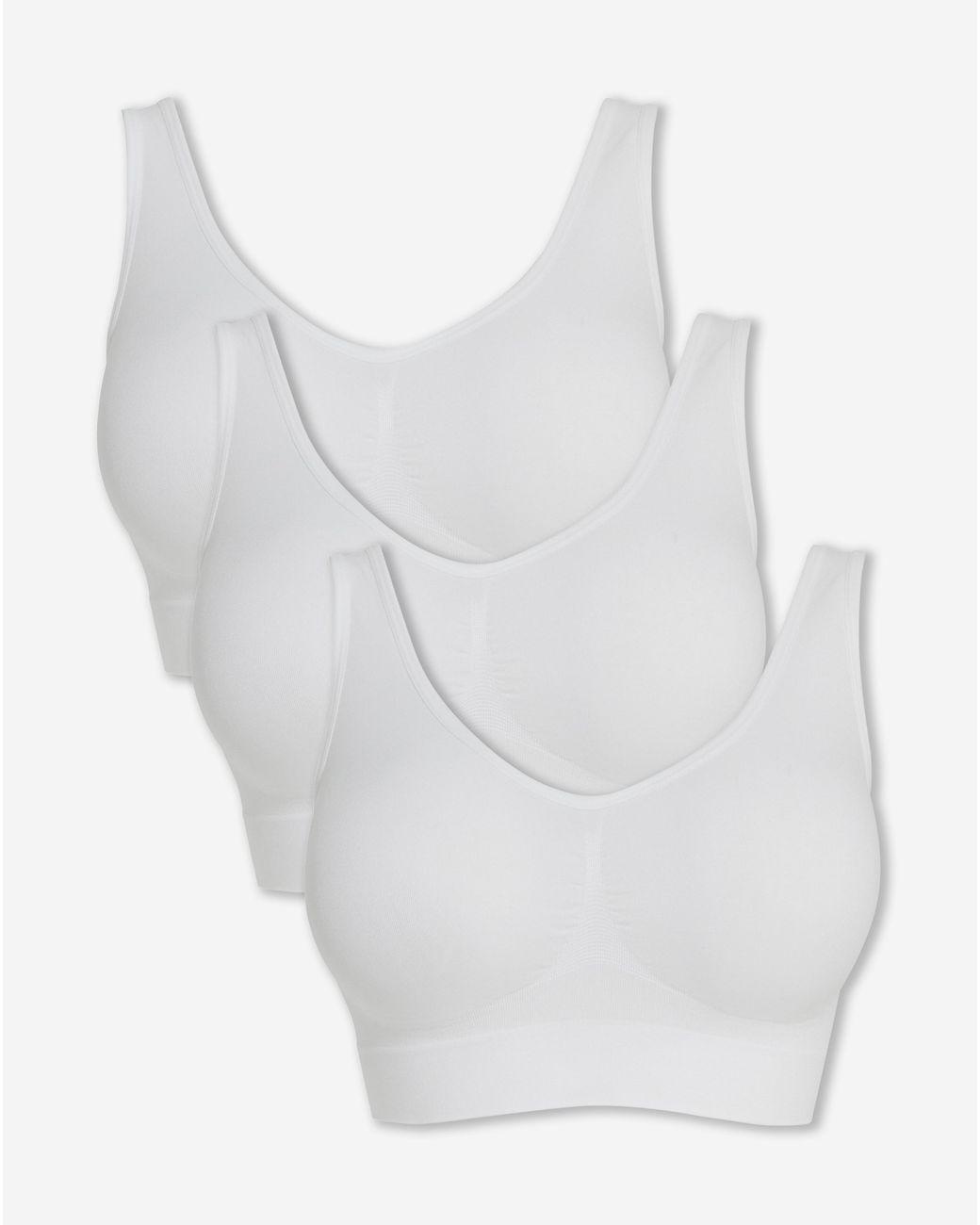 Pretty Secrets White 3 Pack Comfort Tops