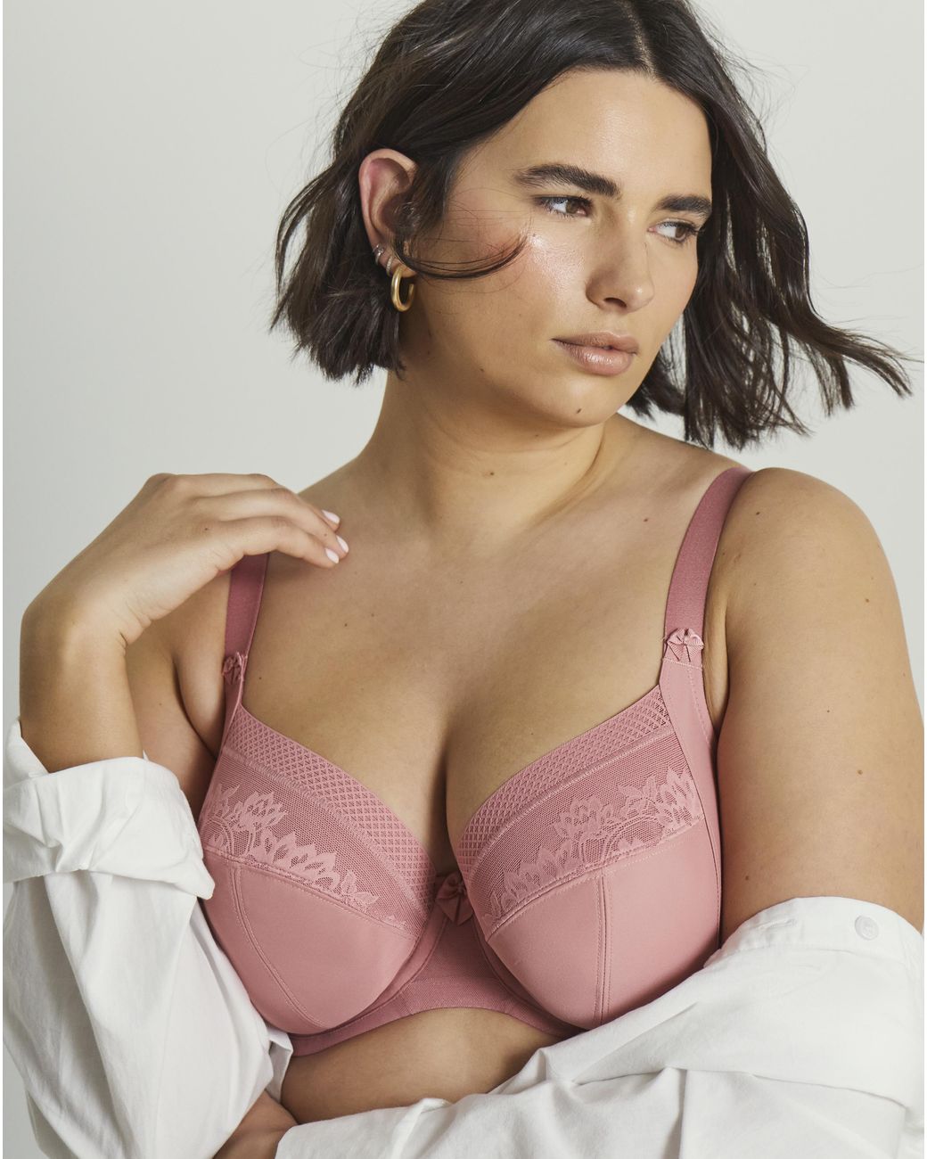 Elomi Multicolor Nerina Plunge Wired Bra Rose
