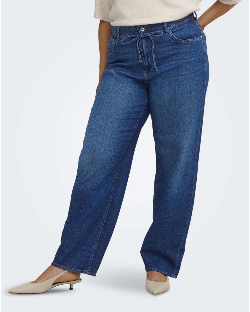 ONLY Blue Soft Barrel Leg Jean