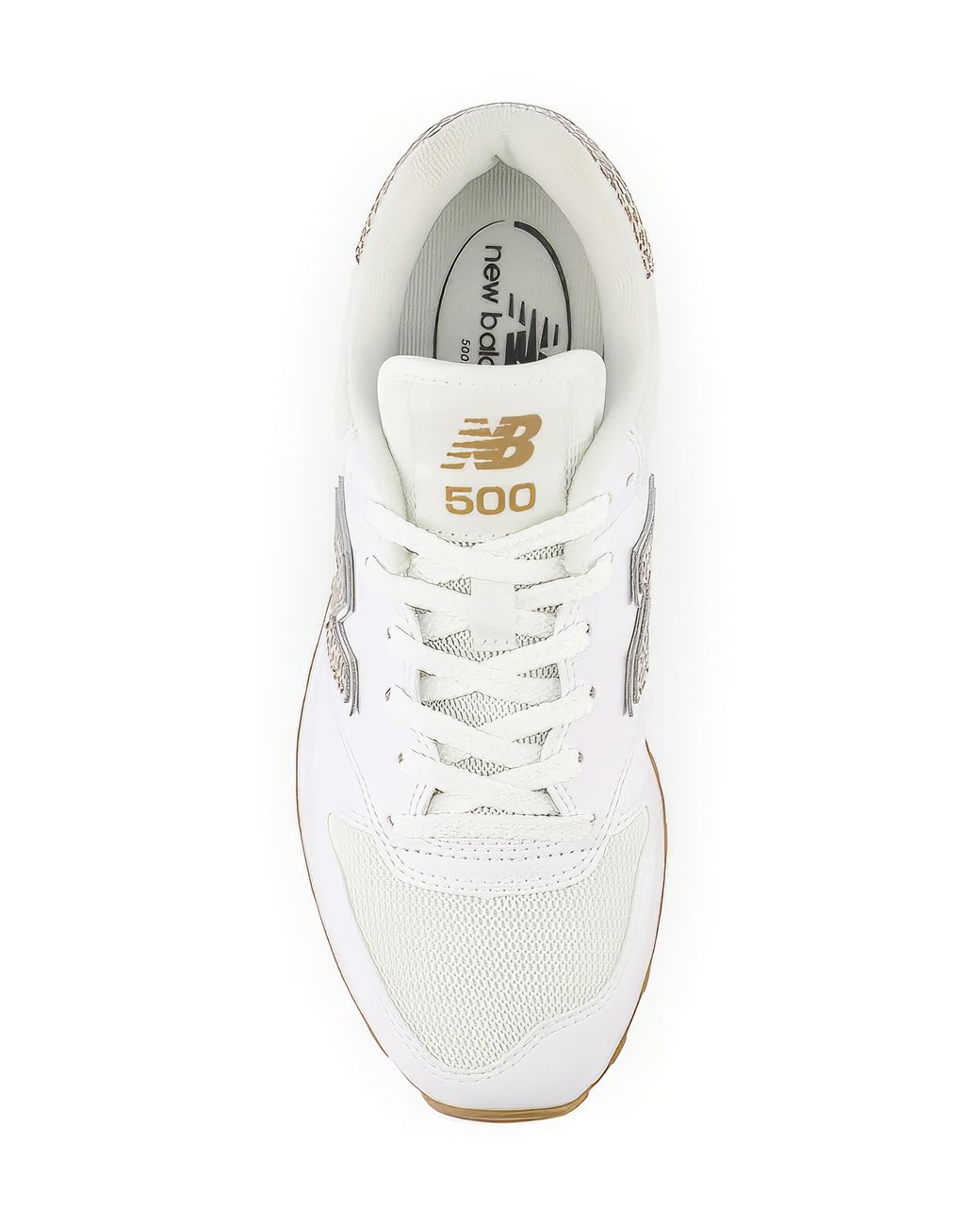 New Balance White 500 Trainers