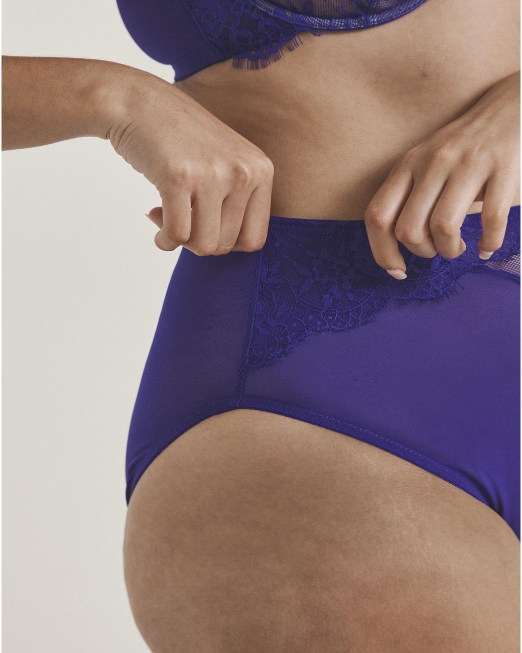 Pretty Secrets Purple Lace Full Briefs