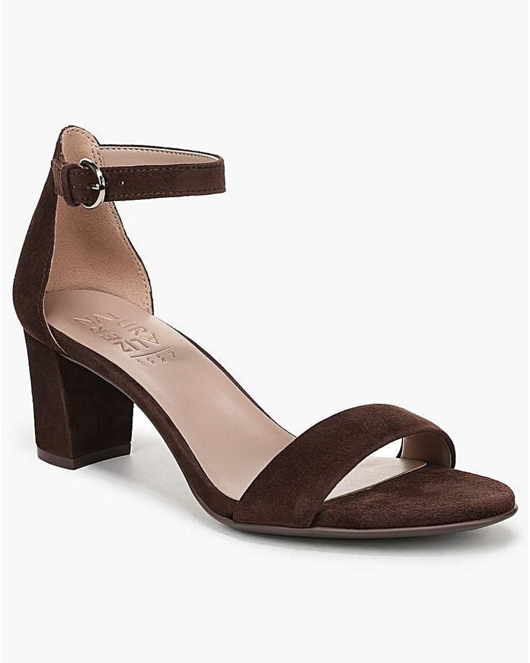 Naturalizer Brown Vera Ankle Strap Sandals