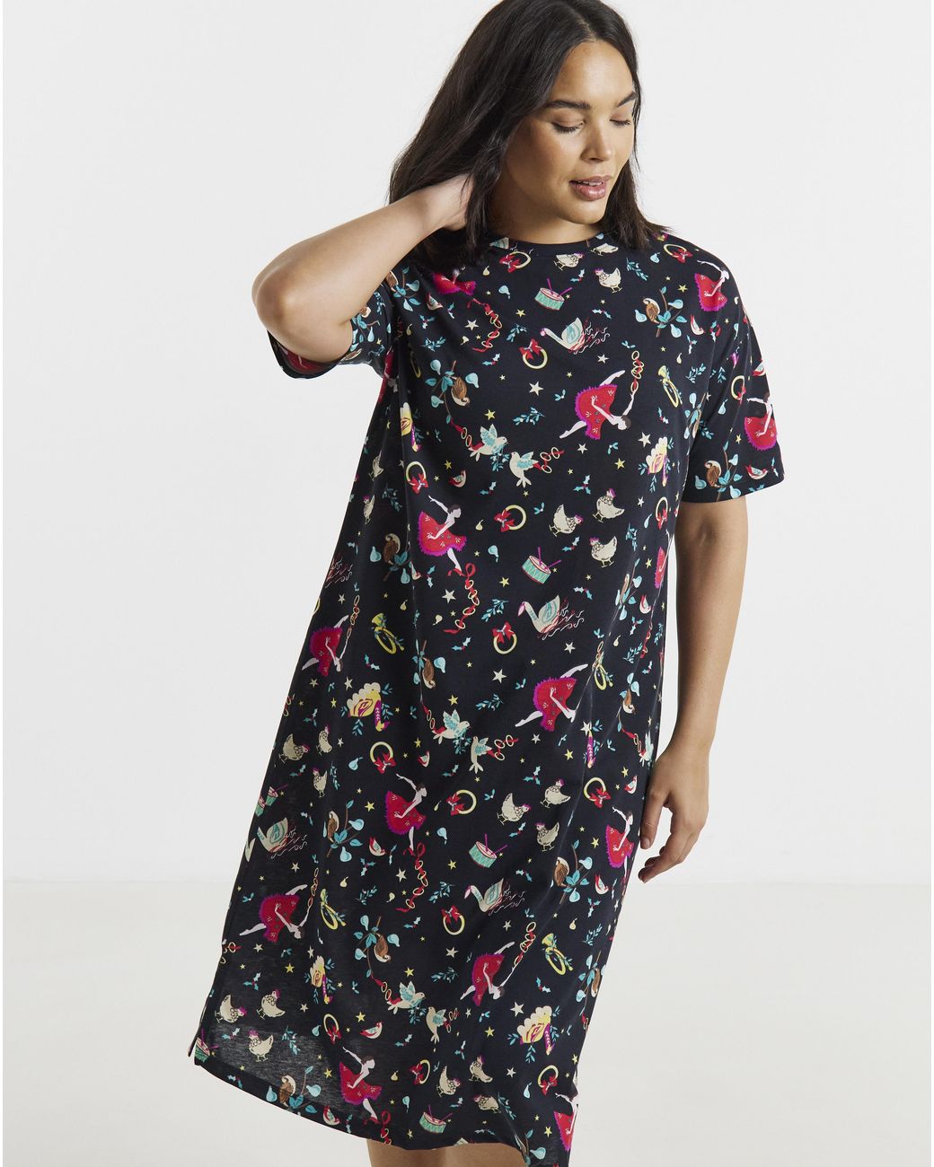 Pretty Secrets Blue Value Dancer Print Nightie